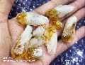 Round Triangle Natural Yellow Non Polished Yellow natural citrine rough points gemstone