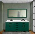 72x22x34.5 Inch Bottle Green Bathroom Vanity