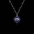 Attractive Royal Blue Evil Eye Diamond Necklace