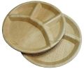 4 Compartment Round Areca Leaf Plate