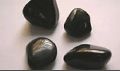 Natural Stone Non Polished Solid jet black agate pebble stone