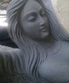 Grey Non Polished lady stone sculpture
