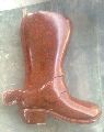Plain Polished red foot granite statue