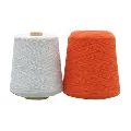 Plain White Orange acrylic spun yarn