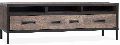 Iron Wooden Rectangular Brown New Polished Mango Wood Iron 4 drawer tv unit