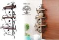 Brown Wood and Iron Decorative Wall Shelves
