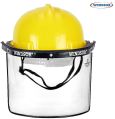 Yellow Plain HDPE  High Density Polyethylene. 650 gram windsor spring face shield safety helmet