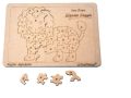 Polished Kraftsman wooden english alphabet lion shaped jigsaw puzzle