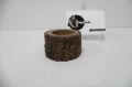 round wooden bark natural wood bark napkin holder