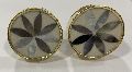floral design mother of pearl inlay cabinet knob