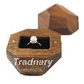 Wooden Ring Box In Octangle Design With Magnetic Lock From Tradnary