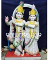 Hindu Marble Radha Krishna Statue