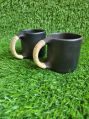 Black Clay Round Black Plain Non Polished Gangadham - Soul For Earth NA tea cups