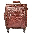 Pure Leather Real Leather Multicolor Plain Leather Trolley Bag