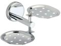 zorba stainless steel double stand soap dish