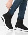 Leather mens high top shoes