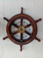 18 inch wooden antique teak brass nautical pirate big ship steering wheel