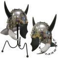 Medieval Costume Armor Viking Warrior Helmet With Horns