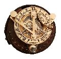 nautical solid brass sundial handmade round compass
