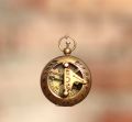Vintage Brass Push Button Compass Collectible Pocket Sundial Compass 2&amp;quot;