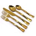Plain Gold PVD stainless steel golden cutlery set