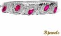 14K Diamond Ruby Bracelet with VS Quality