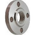 Round Silver Stainless Steel Threaded Flange
