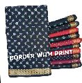 Border with Print Jacquard Fabric
