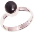 925 Sterling Silver Ethiopian Black Opal Silver Ring