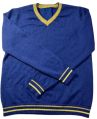 Polyester Wool cashmilon Plain Full Sleeves Oswal School dress Sky Blue royal blue jharkhand school sweater