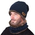 Mens Soft Winter Cap & Scarf Set