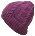 Woolen Round Purple Plain winter knitted beanie caps