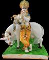 Poly Fiber Lord Krishna with Nandi Statue