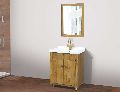 HDHMR Prelam Rectangular Brown Plain Polished cedar bathroom vanity