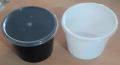 White Black Disposable Plastic Food Containers