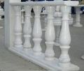 Marble Stone Cylinder White Polished marble railing pillar