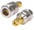 Grey Polished Brass Round 850-2300 MHZ sma male to sma male adapter