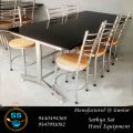 Stainless Steel 6 Seater Dining Table Set