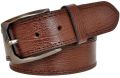 Mens Brown Casual Textured Leather Belt