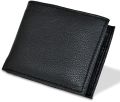 Mens Black Plain Genuine Leather Wallet
