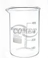 Transparent borosilicate glass beaker