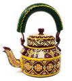 traditional hand-painted colourful aluminum decorative tea kettle pot
