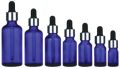 Round As Per Requirement blue glass dropper bottle