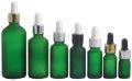 Round As Per Requirement green frosted glass dropper bottle