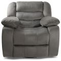 Velvet Lucas Swivel Recliner Sofa in Carbon Grey Colour