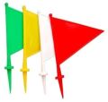Cotton Polyester Triangle Available in Many Colors Plain cricket boundary flags