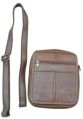Pure Leather Brown Plain mens leather sling bag