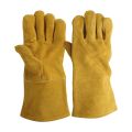 Leather Yellow welding safety gloves
