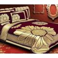 Flower Design Chenille Double Bed Sheet