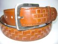 Polished Multicolour Plain leather belt